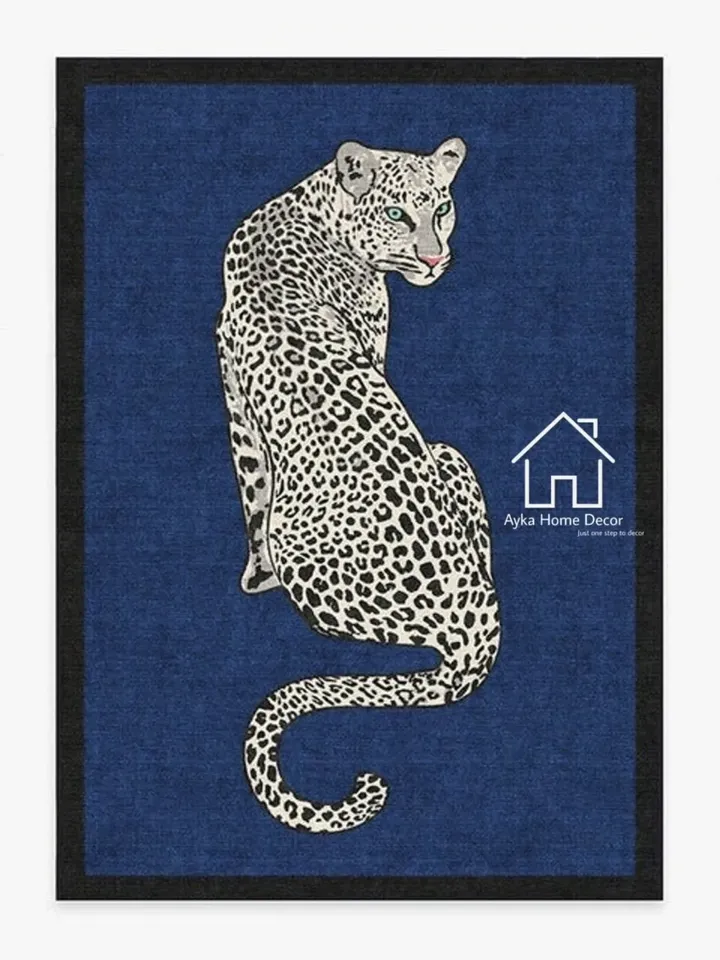 Leopard 100% Handmade Woolen Area Rug For Hall Kitchen Living Room Bed Room Bath Room Dining Room Kids Room Carpet / Chita / Christmas Gift