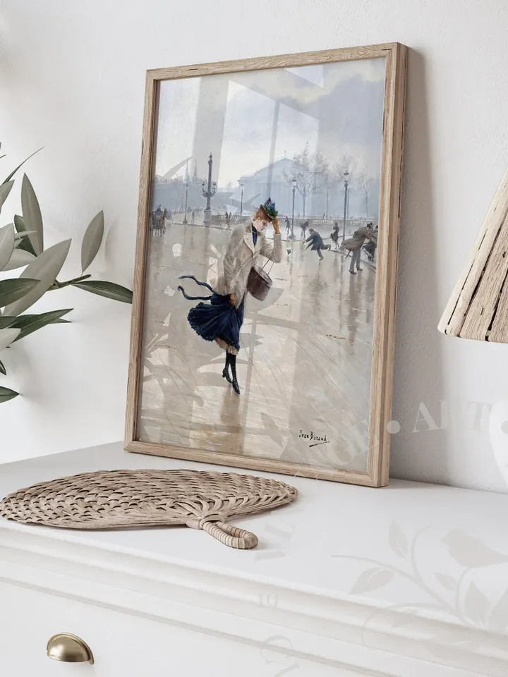 French Wall Art Painting, Woman Portrait Vintage PRINTABLE, Large Artwork Downloadable | 108
