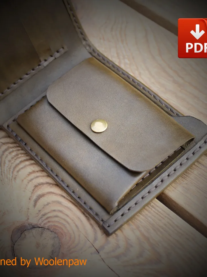 leather pattern - Bifold wallet for Dollar an Euro bills. BF5