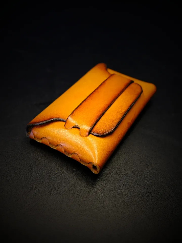 Stitchless mini wallet - no stitch horizontal wallet - PDF leather pattern.NS3
