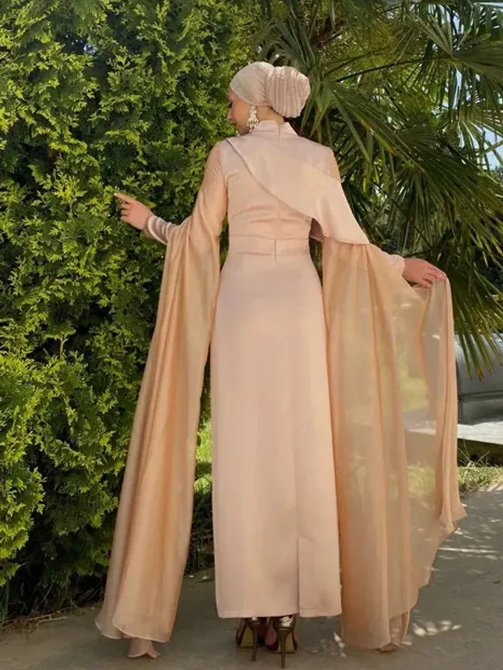 AHUNARE HIJAB - Wedding Dress, Muslim Evening Gown, Nikah, Islamic Wedding, Engagement, Bridesmaid,