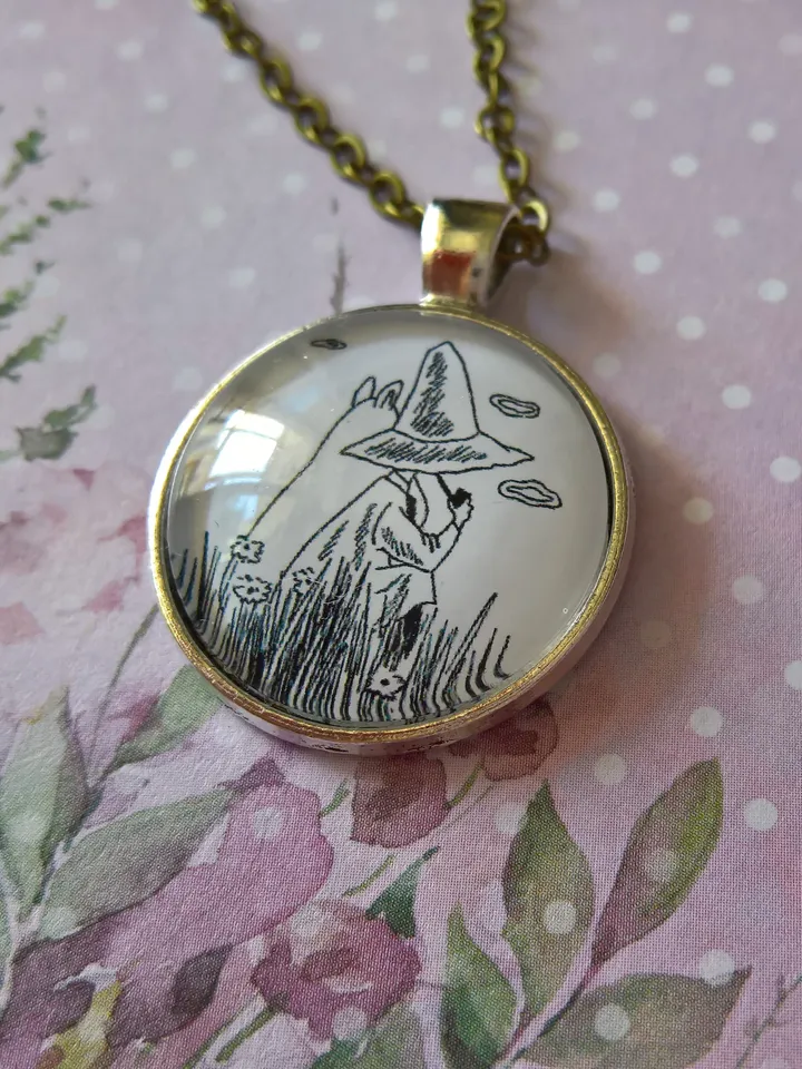 Moomin with Snufkin Moomintroll pendant Moomin necklace