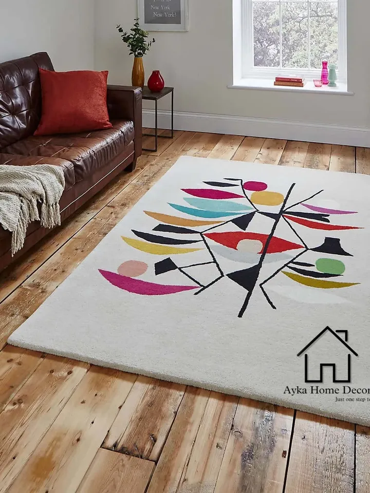 New Bonnie Hand Tufted 100% Pure Woolen Area Rug For Hall Kitchen Living Room Bed Room Dining Room Kids Room Carpet / Multi Color /Christmas