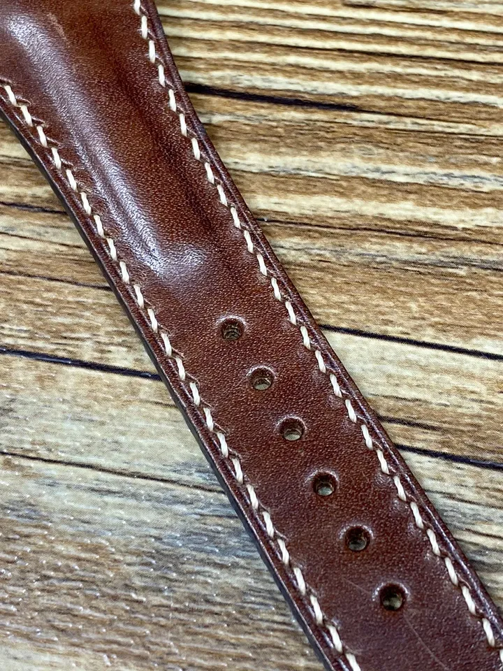 Full Bund Straps, Leather Watch Straps 20mm, Leather Cuff Watch Strap 19mm, Brown Mens Wrist Watch Band, Valentines Day Gift Personalise