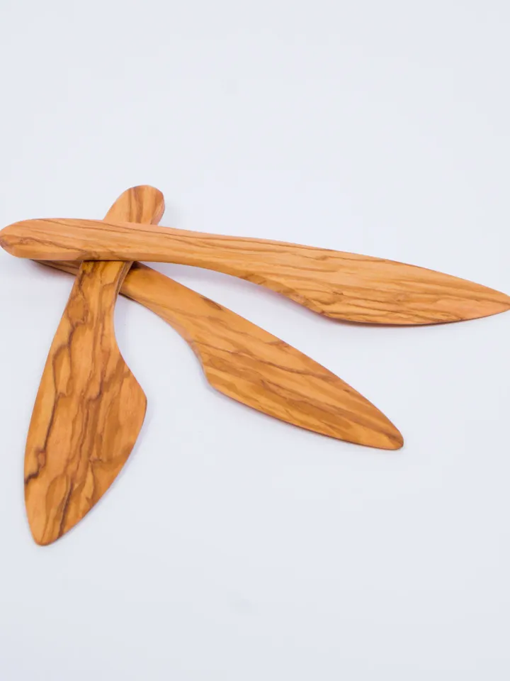 3 Wooden Cheese Spreaders / Knives - Olive Wood Spreaders Set - AKwood 100% Bio Products / Gift for her / gift for him - Jam Spreaders