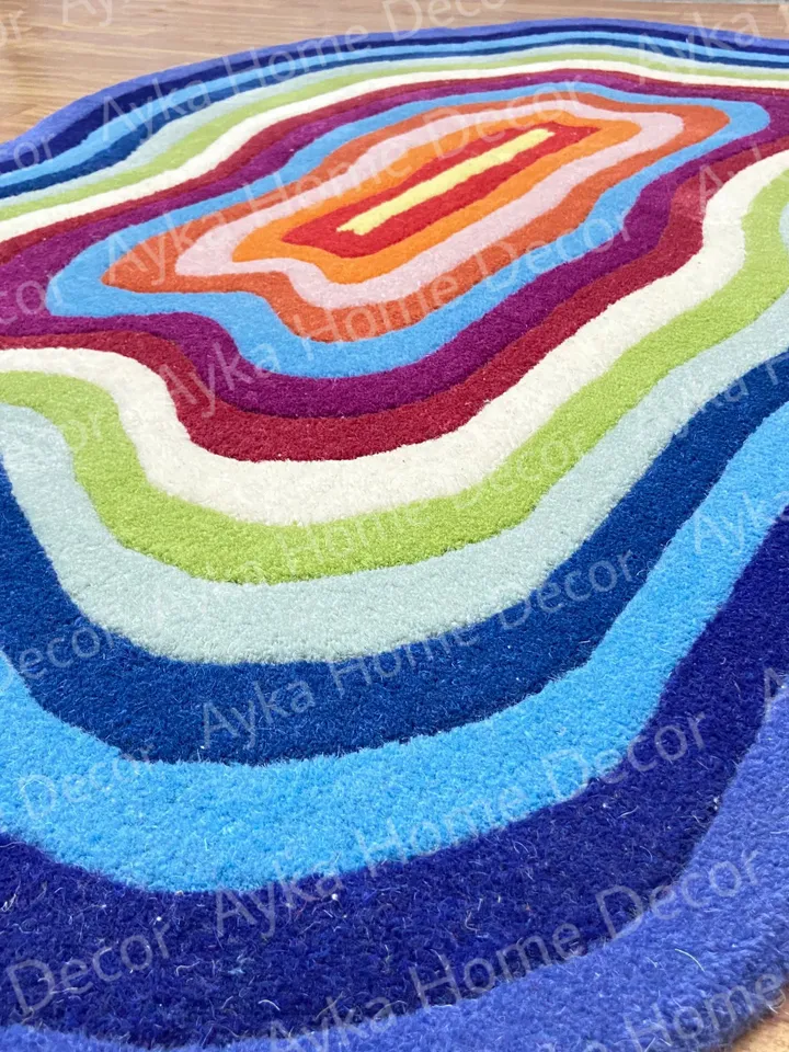 Anthena Hand Tufted 100% Pure Woolen Area Rug For Hall Kitchen Living Room Bed Room Bath Room Dining Room Kids Room Carpet / Christmas