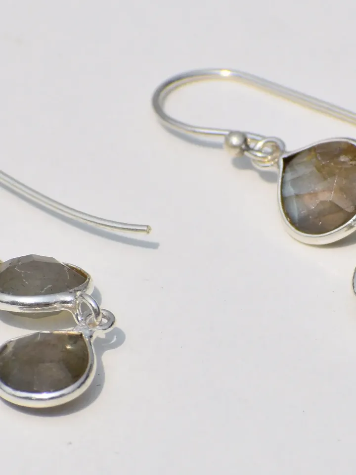 Labradorite Earrings, Natural Labradorite Earring, 925 Silver Earrings, Statement Jewelry, Birthstone Jewelry, Gift For Her, Healing Jewelry