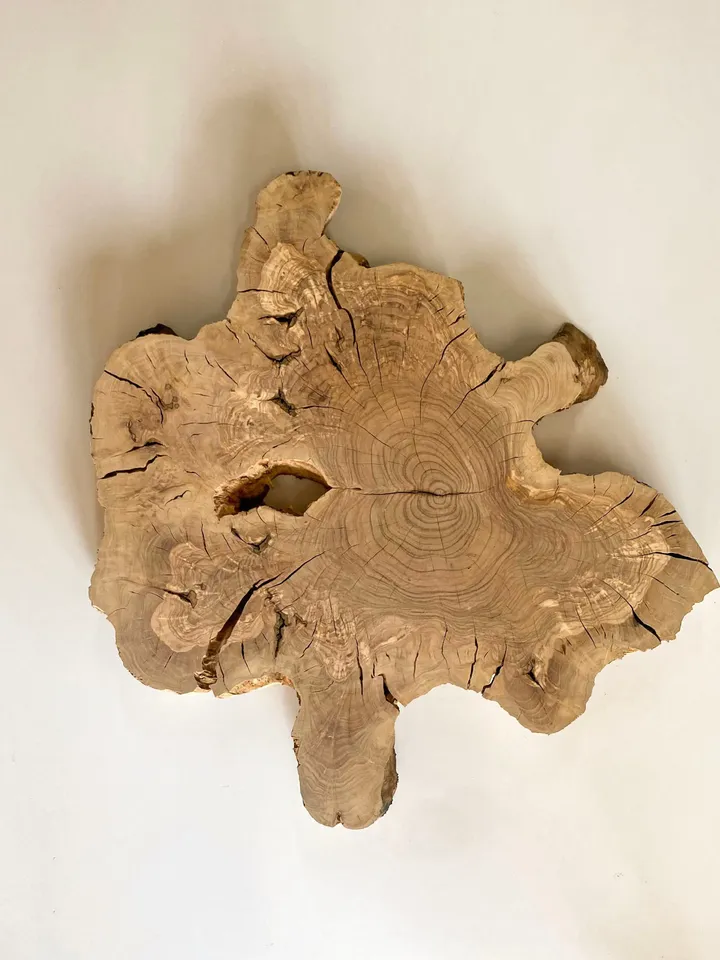 Olive Wood Slab, 20"x19"x"2.1 Live Edge Wood Slab, Epoxy Resin Wood, Burl Wood, Tree Slice, Natural Wood Slab, READY TO SHIP