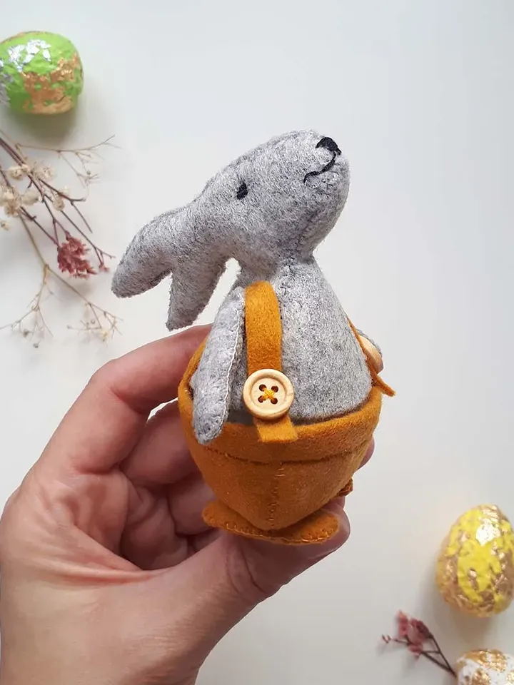 Felt Bunny Egg Holder Pattern , Easter Table Decorations , Easter Ornaments , Easter Bunny Decor , Felt Pattern