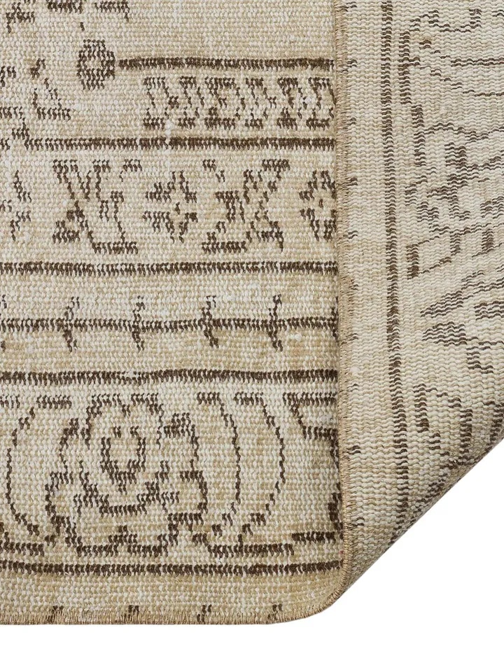 Boho Chic Turkish Rug - Natural Oushak Carpet for Bohemian Home Decor - 176x283 cm