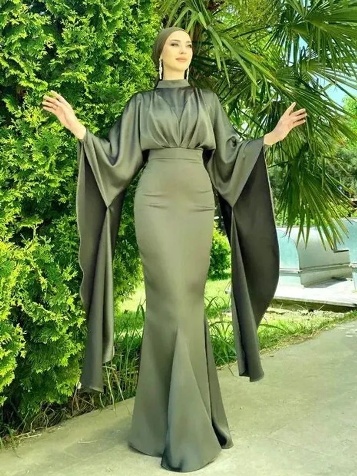 AHUNARE HIJAB - Wedding Dress, Muslim Evening Gown, Nikah, Islamic Wedding, Engagement, Bridesmaid,