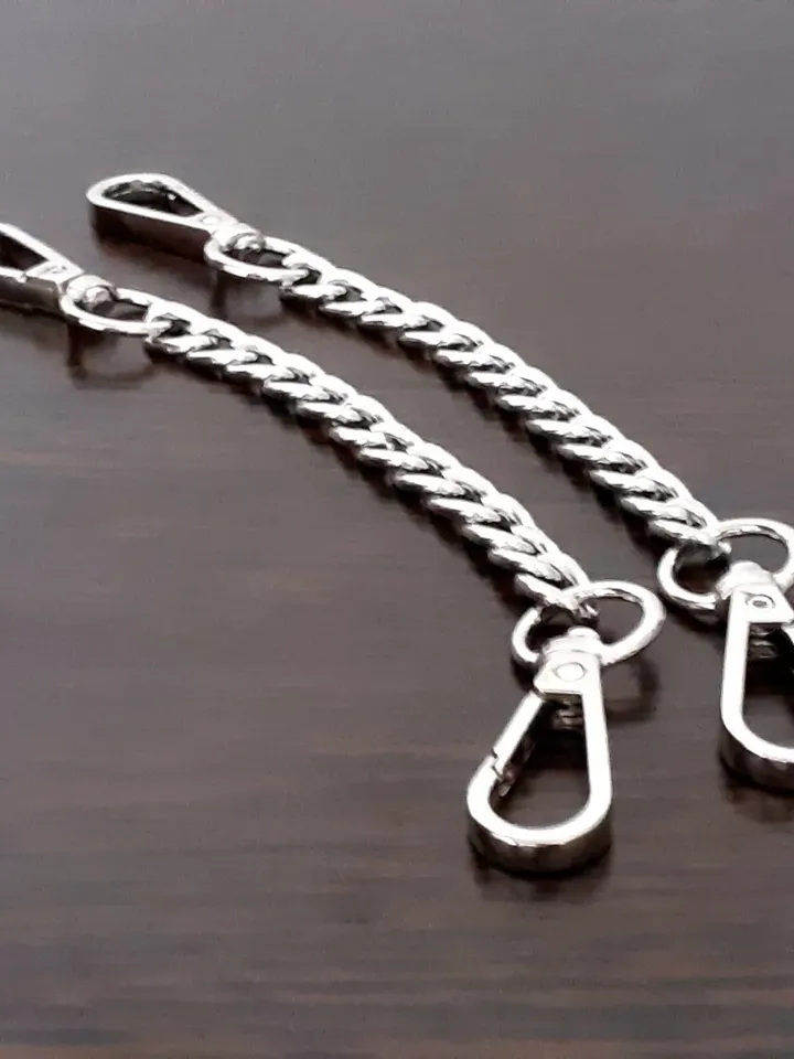 Bondage bdsm set 2 pieces clips with chain for handcuffs Double ended connectors with swivel trigger snap restraint