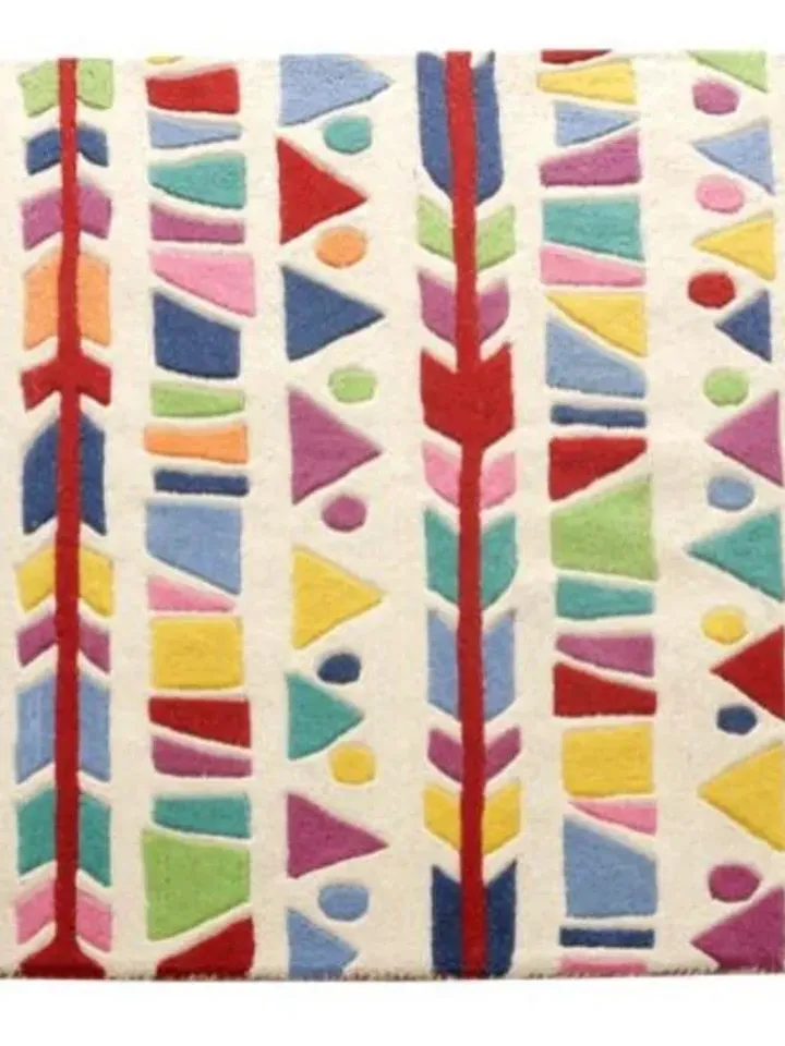 Multi Color Woolen Area Rug For Hall Kitchen Living Room Bed Room Bath Room Dining Room Kids Room Carpet / Kids Rugs / Customized Available