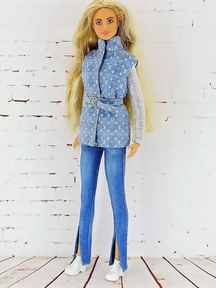 Quilted vest for tall Barbie, also for other dolls of similar size
