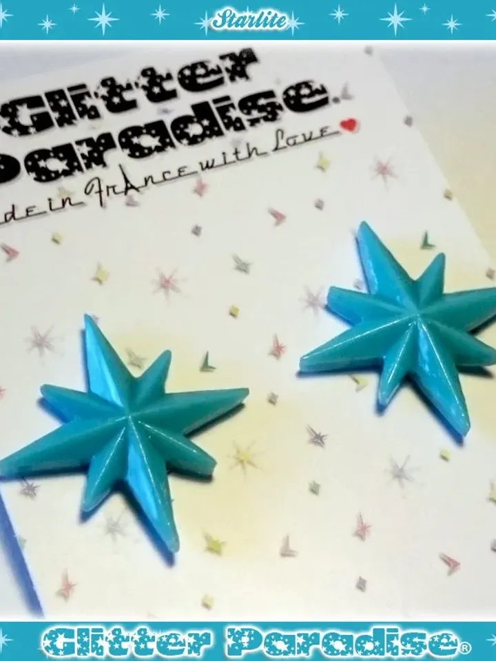 Starlite - Earrings - Star Earrings - Starburst Earrings - Retro Star - 50s Motel Star - North Star - Mid-Century Modern - Glitter Paradise®