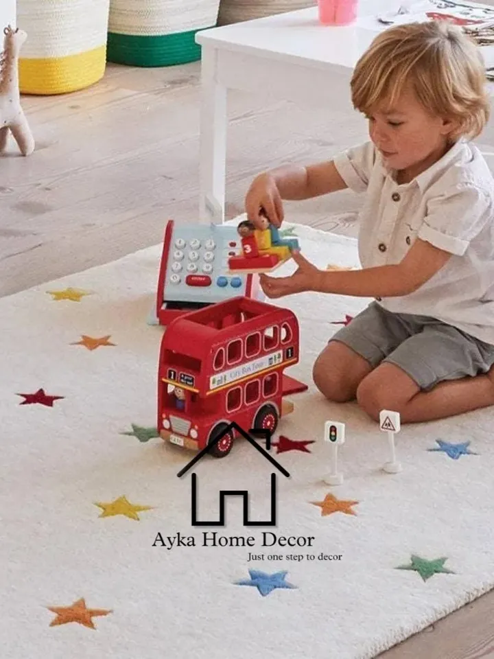 Ayka HandMade Tufted 100% Fine wool Trending carpets and rugs for Living Room and for kids room / Christmas Gift
