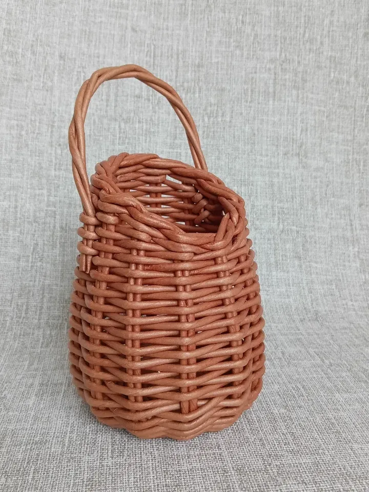 Wicker basket organizer Small Easter basket Kitchen wall organizer Small wicker basket with handle Hanging wicker basket