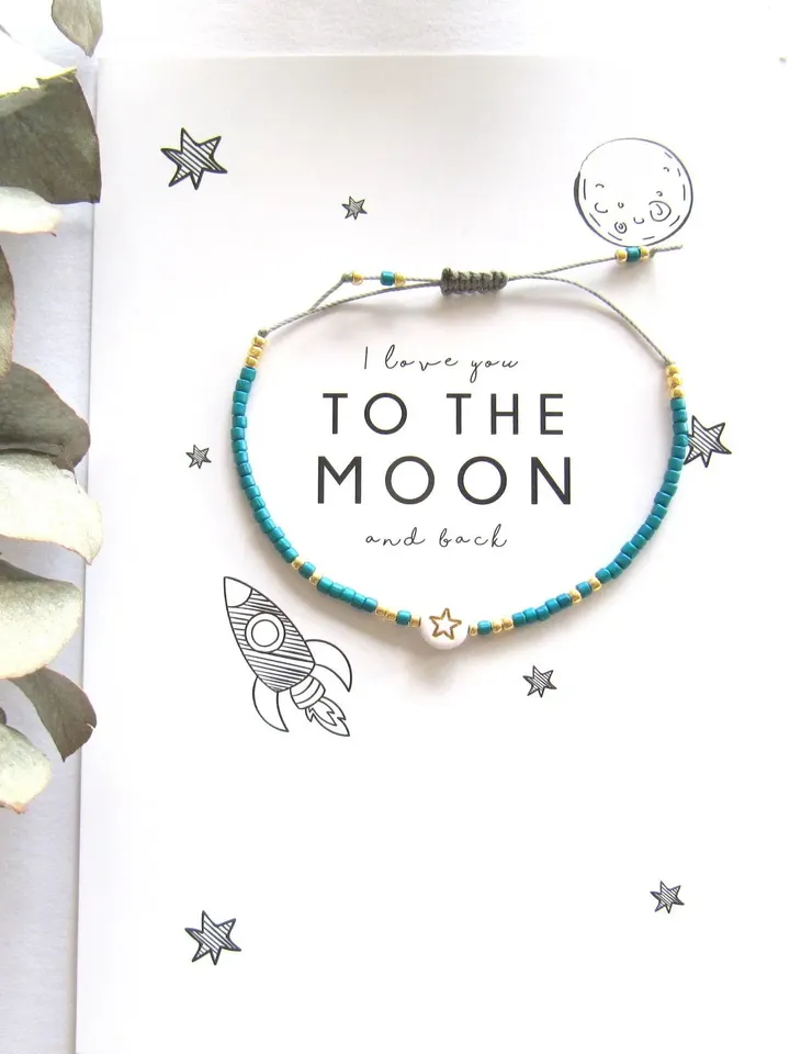 Blue bracelet,Pearls tinny Beaded bracelet card, friendship bracelet, gift for best friend, Miyuki bracelet, custom bracelet, boho bracelet
