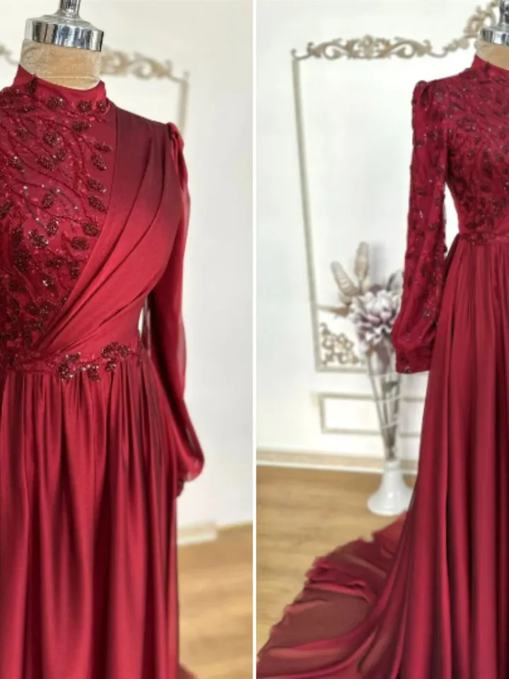 AHUNARE HIJAB - Wedding Dress, Muslim Evening Gown, Nikah, Islamic Wedding, Engagement, Bridesmaid