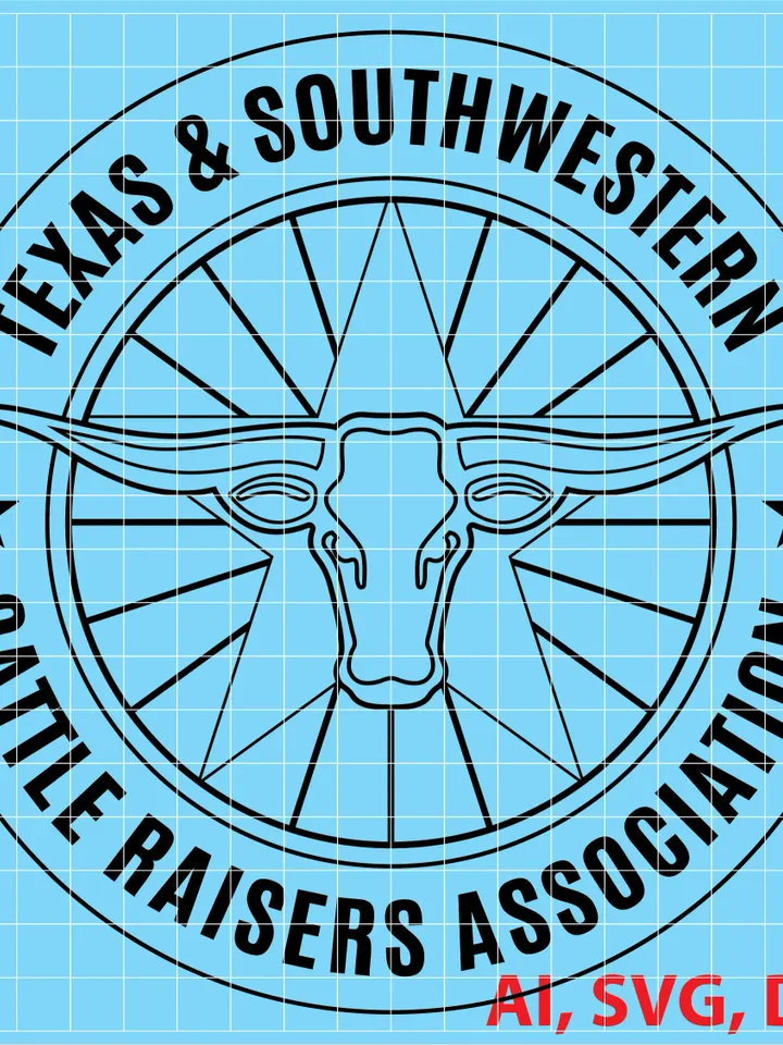 Texas & Southwestern Cattle Raisers Association Logo, Seal, Badge, Custom, Ai, Vector, SVG, DXF, PNG,