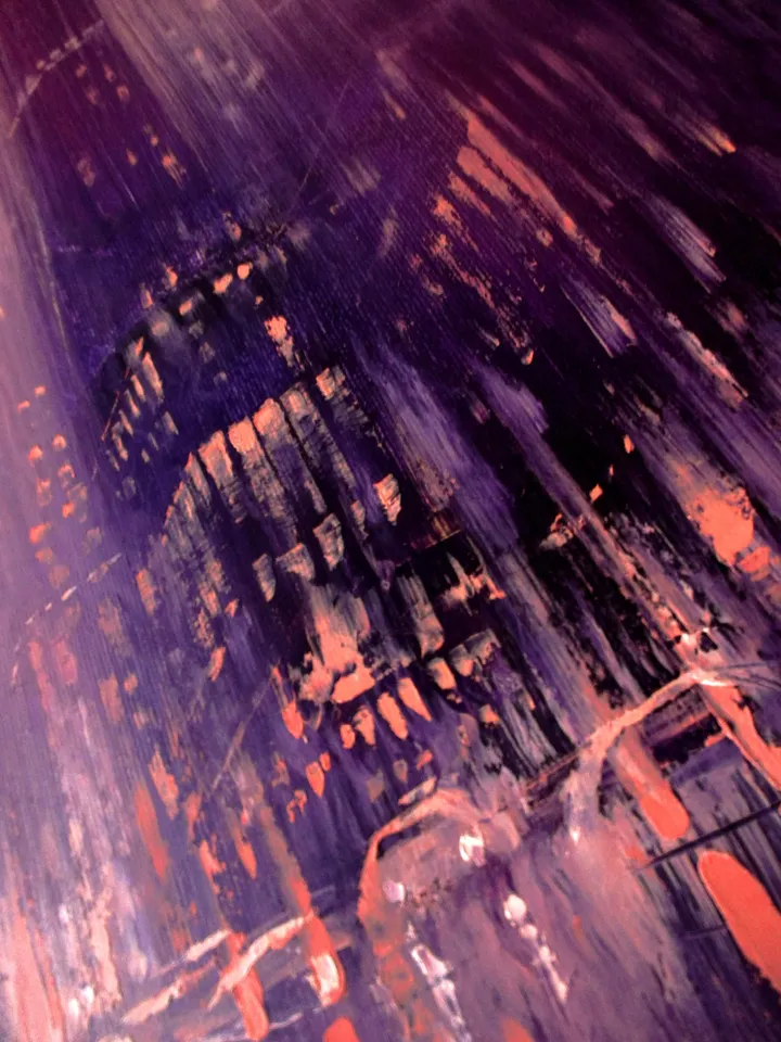 ORIGINAL OIL PAINTING on Canvas, Night City Original Painting Modern Original Art by "Walperion Paintings"