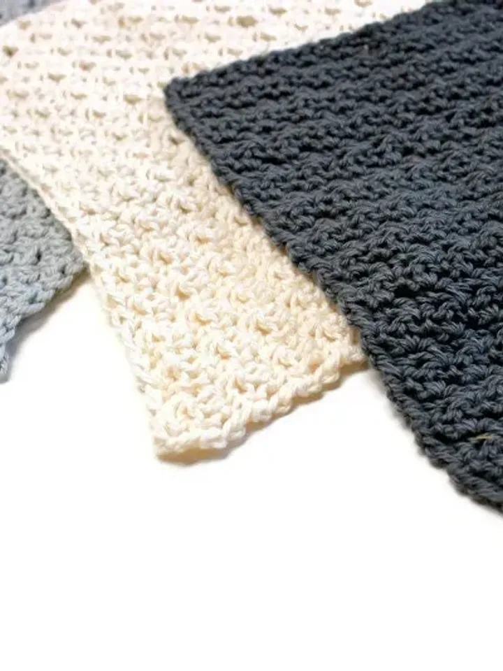 Crochet Washcloth Set, Dishrags for Wedding Gifts, New Home Décor, Bridal Shower Gift Ideas, Gifts for Her, Mother's Day Items, Set of Three
