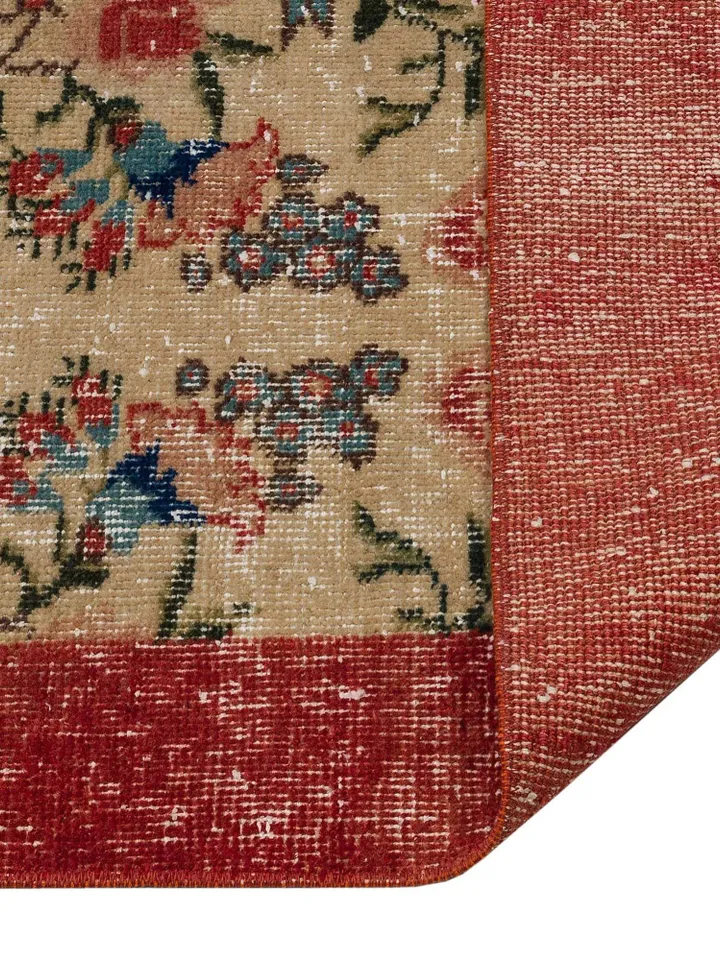 Embrace the Beauty of Handcrafted Elegance with our Red Turkish Rug - Perfect for Your Boho Home Décor!