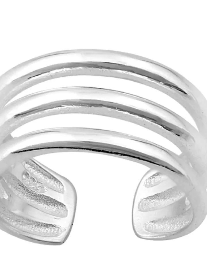 Sterling Toe Ring Adjustable Toe Rings 3 bands, wide sterling silver toe ring for women #toerings