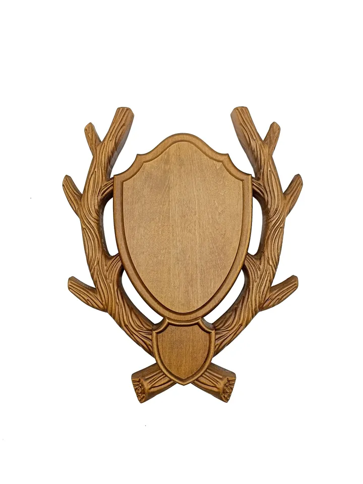 Hunters gifts, Antler Plaques, Fathers day, Plaque carved board for trophies, Wooden Carver Panel, Wooden wall decor, carved wood wall art