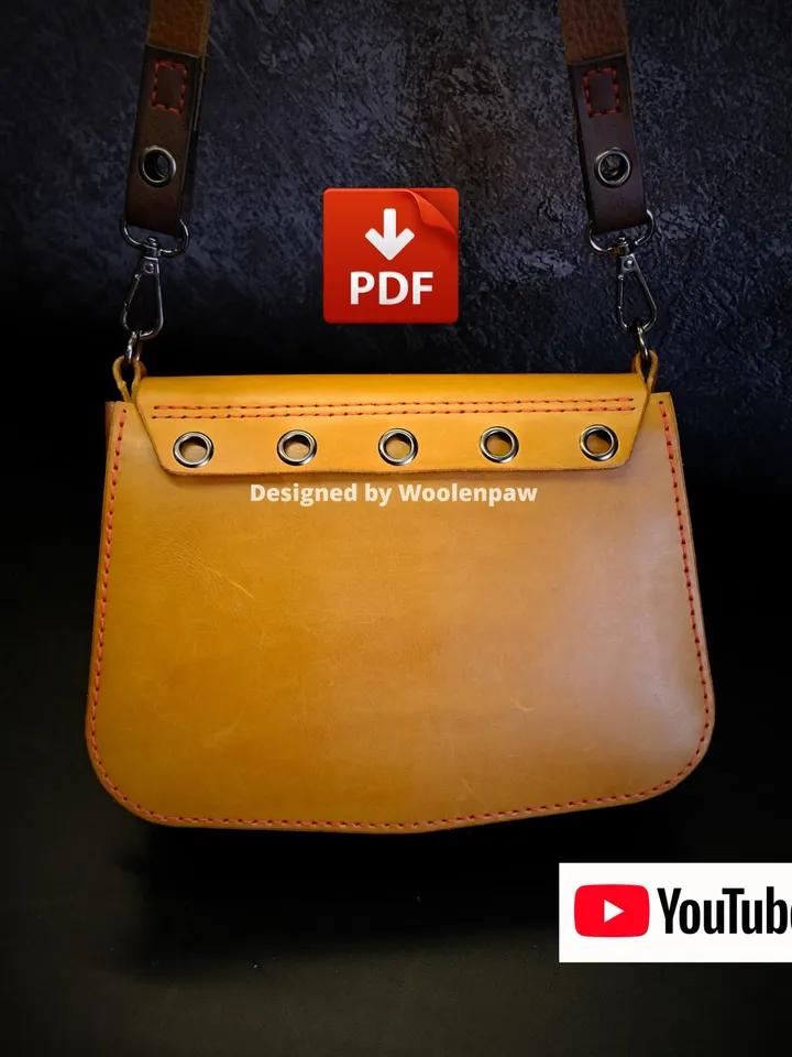 Leather pattern to make a leather bag - Oxi. BG27