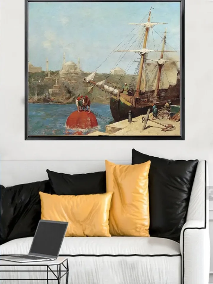 Ship Print on Canvas , Floating Frame Option, Modern Wall Art, Extra Large Canvas Wall Art