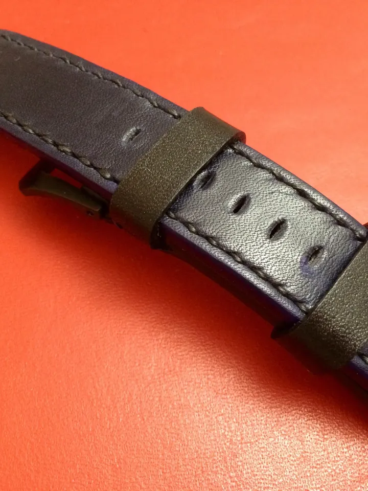 Leather watch strap, Blue leather watch band, 20mm strap, 19mm watch strap, 20mm watch band, watch band, Blue, 16mm Buckle, FREE SHIPPING
