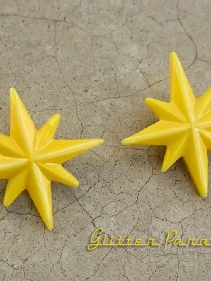 Starlite - Earrings - Star Earrings - Starburst Earrings - Retro Star - 50s Motel Star - North Star - Mid-Century Modern - Glitter Paradise®