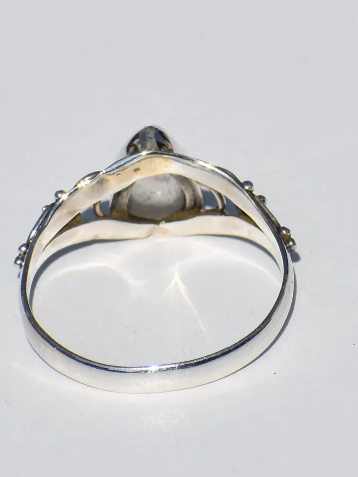 Moonstone Ring, 925 Sterling Silver ring, Pear Moonstone Ring, Bohemian Ring, Silver Ring, Minimalist Style, Gift For Her, Anniversary Gift