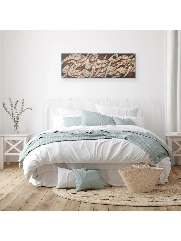 The Voice of LOVE - Panoramic Canvas - Persian Calligraphy - Wall Art - Iranian Gift - HAFEZ Poems