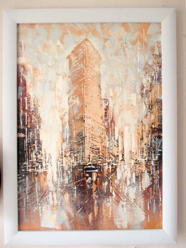 New York Triptych Painting ORIGINAL PAINTING ON CANVAS, Set of 3 Paintings by Walperion