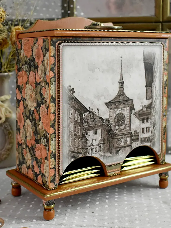Double Terracotta2 Tea House for Storing Disposable Tea Bags