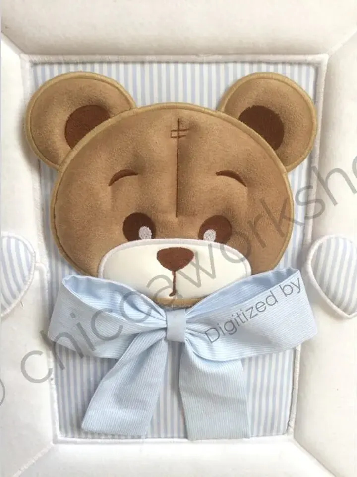 ITH Teddy Baby Shower - Ricamo a macchina con tutorial