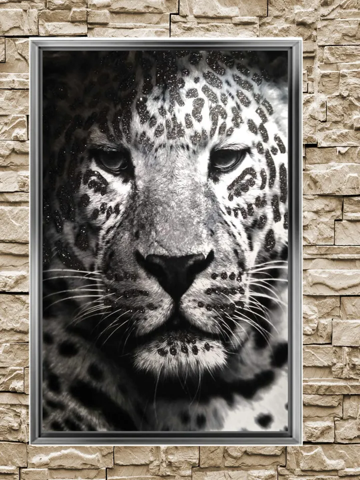 Tiger painting Print on Canvas , Floating Frame Option, Modern Wall Art, Extra Large Canvas Wall Art