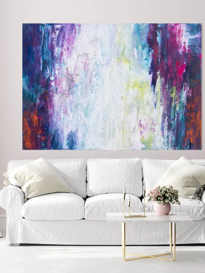 Large Wall Art Oversized, Palette Knife Painting, Abstract Canvas Wall Art, Colorful Abstract Painting Large, Modern Abstract Art