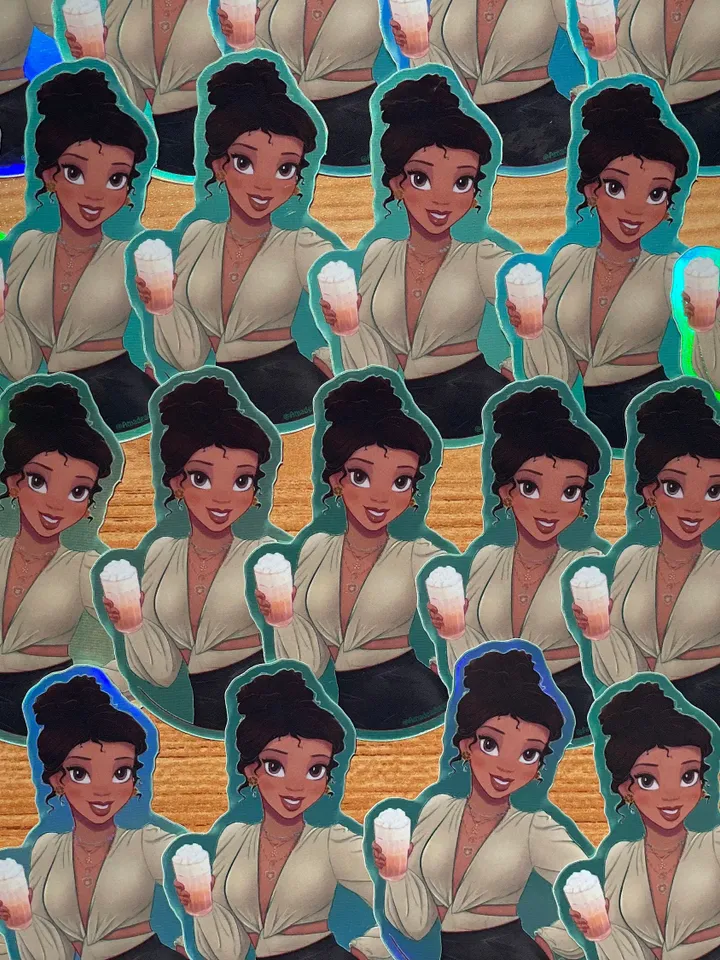 Boss Modern Princess Holographic Sticker | Hydroflask Sticker | Laptop Sticker | Phone Sticker | Small Gift | Kids Gift |Glitter