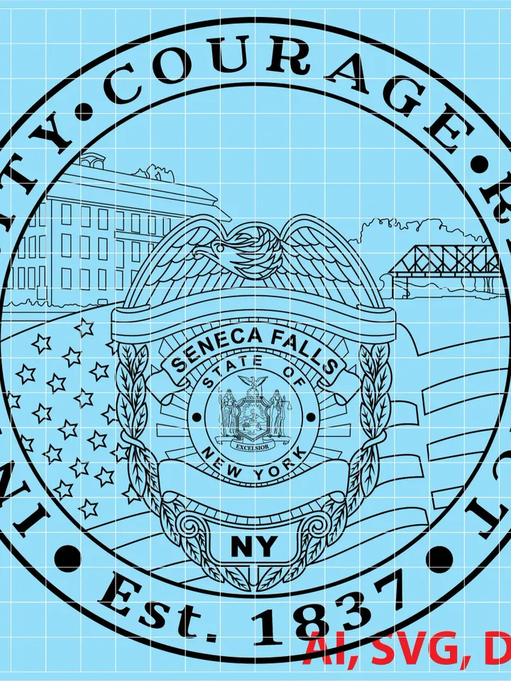 State of New York Integrity Courage Respect Badge, Logo, Seal, Custom, Ai, Vector, SVG, DXF, PNG, Digital