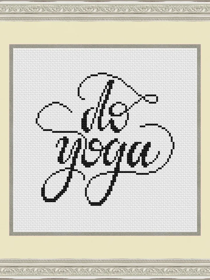 Do Yoga Cross Stitch Pattern PDF, Meditation Embroidery Pattern, Yoga Art Cross Stitch Pattern Modern, easy xstitch