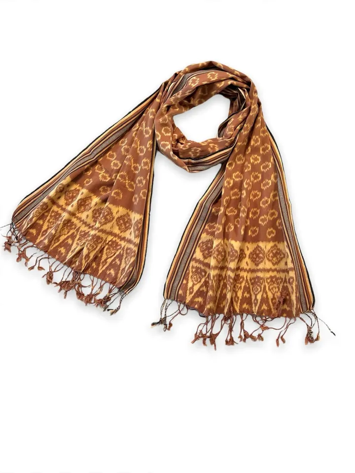 Handwoven Ikat Scarf | Handmade Ikat Tapestry | Bohemian Home Decor | Tropical Home Decor