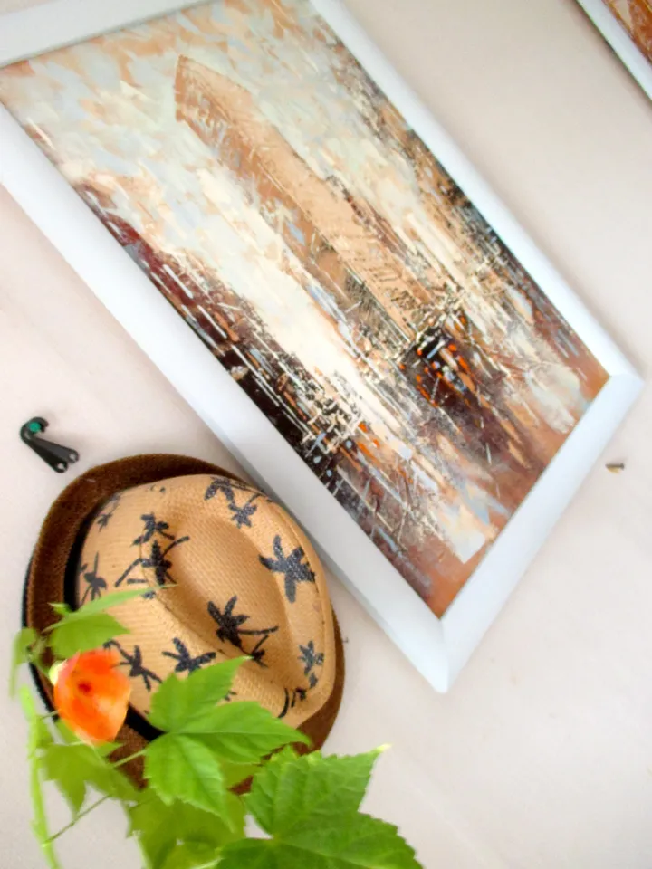 New York Painting ORIGINAL PAINTING ON CANVAS, Flatiron Building by Walperion