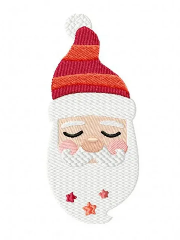 50% off,Santa Claus AppliqueDesign- Christmas Applique Embrodery Design For Children- Santa Face Machine Embroidery Design-7 Size Degital