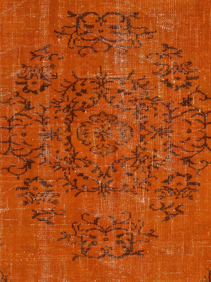 Orange Turkish Rug for living room, Turkish Rug, Oushak carpet, Home decor, 5,3x8,7 ft