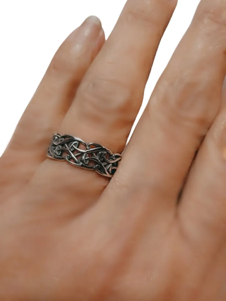 Sterling Silver Mushroom Thumb Ring