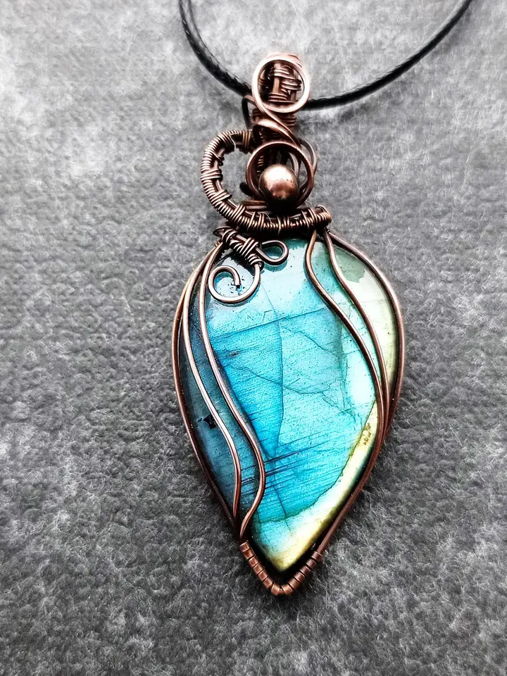 Labradorite Necklace, Blue Flash Labradorite Drop Pendant, Minimalist Jewelry, An Easter present for my sister