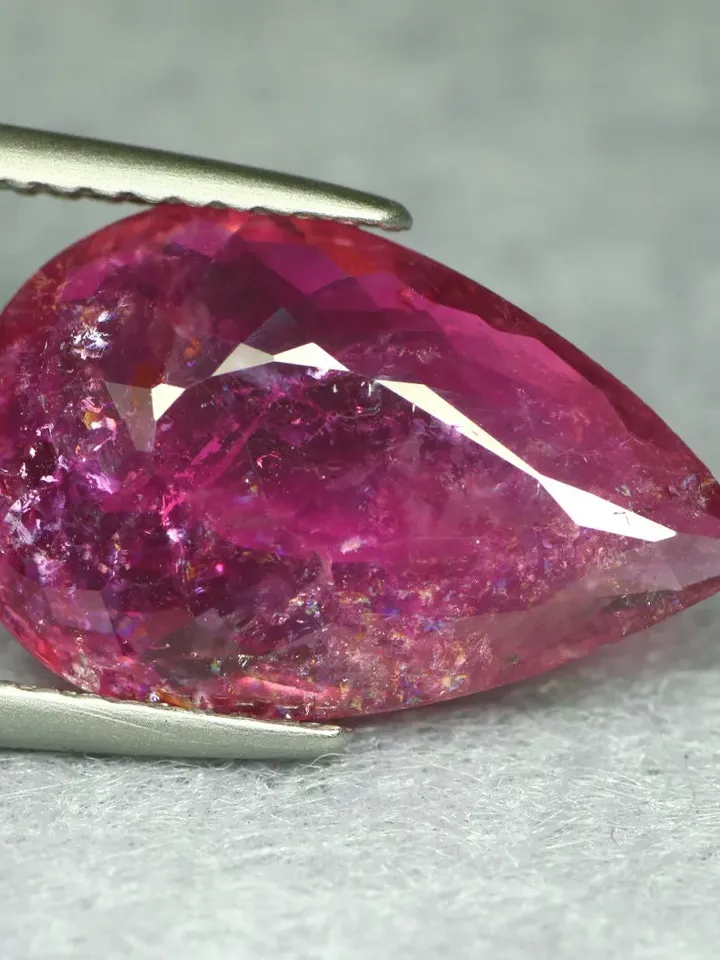 4.30 CT Lovely ! Cranberry Reddish Pink Copper Bearing Unheated 100% Natural Paraiba Tourmaline